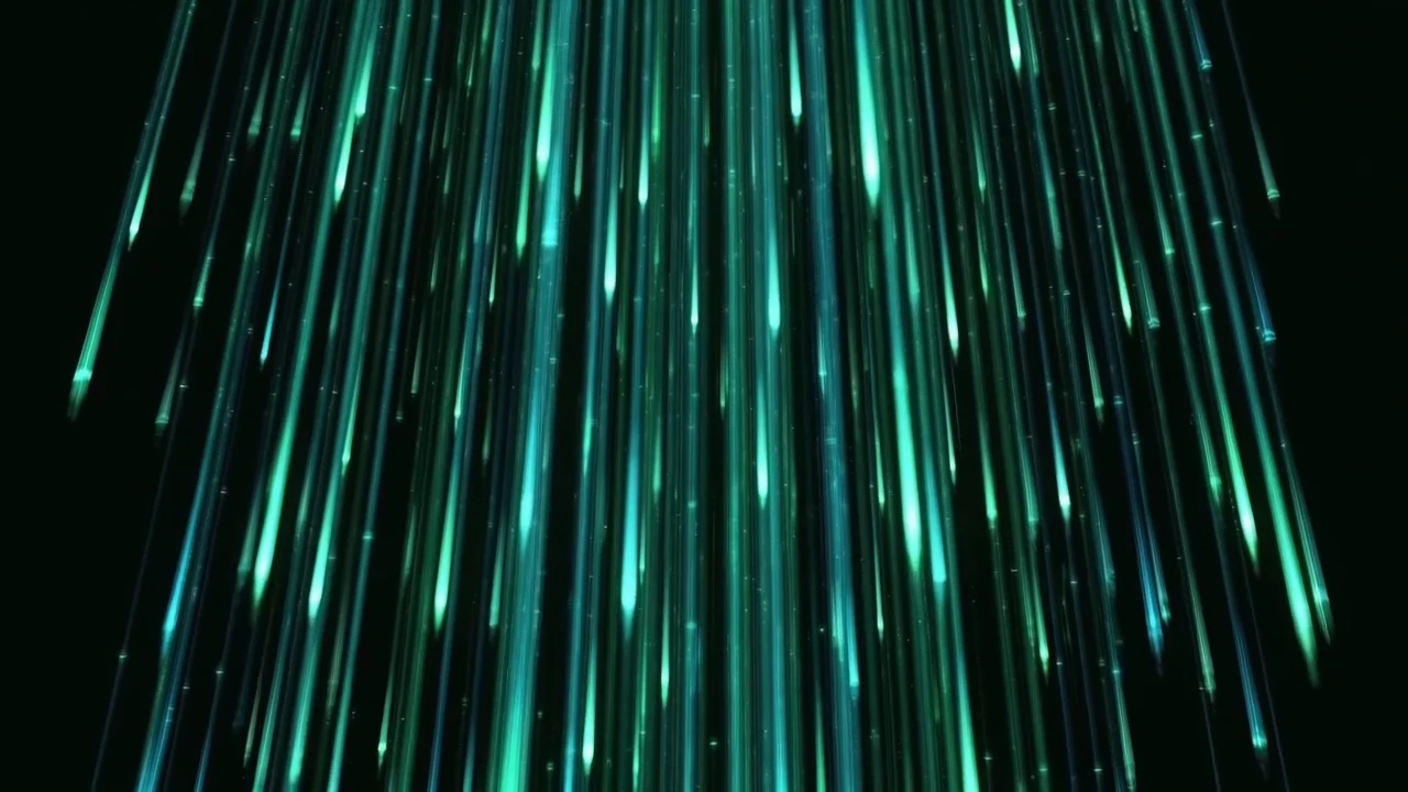 Cyberpunk data rain footer ambient